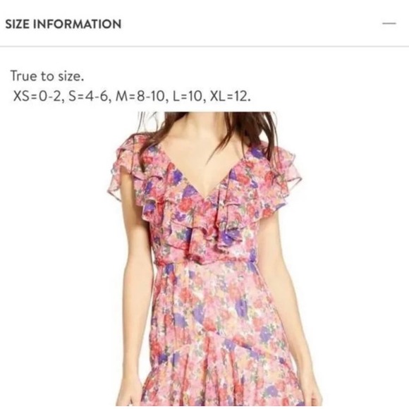 NWT WAYF Chelsea Tiered Ruffle Maxi Dress Rainbow Carnations Size Small Tiered - Picture 4 of 16